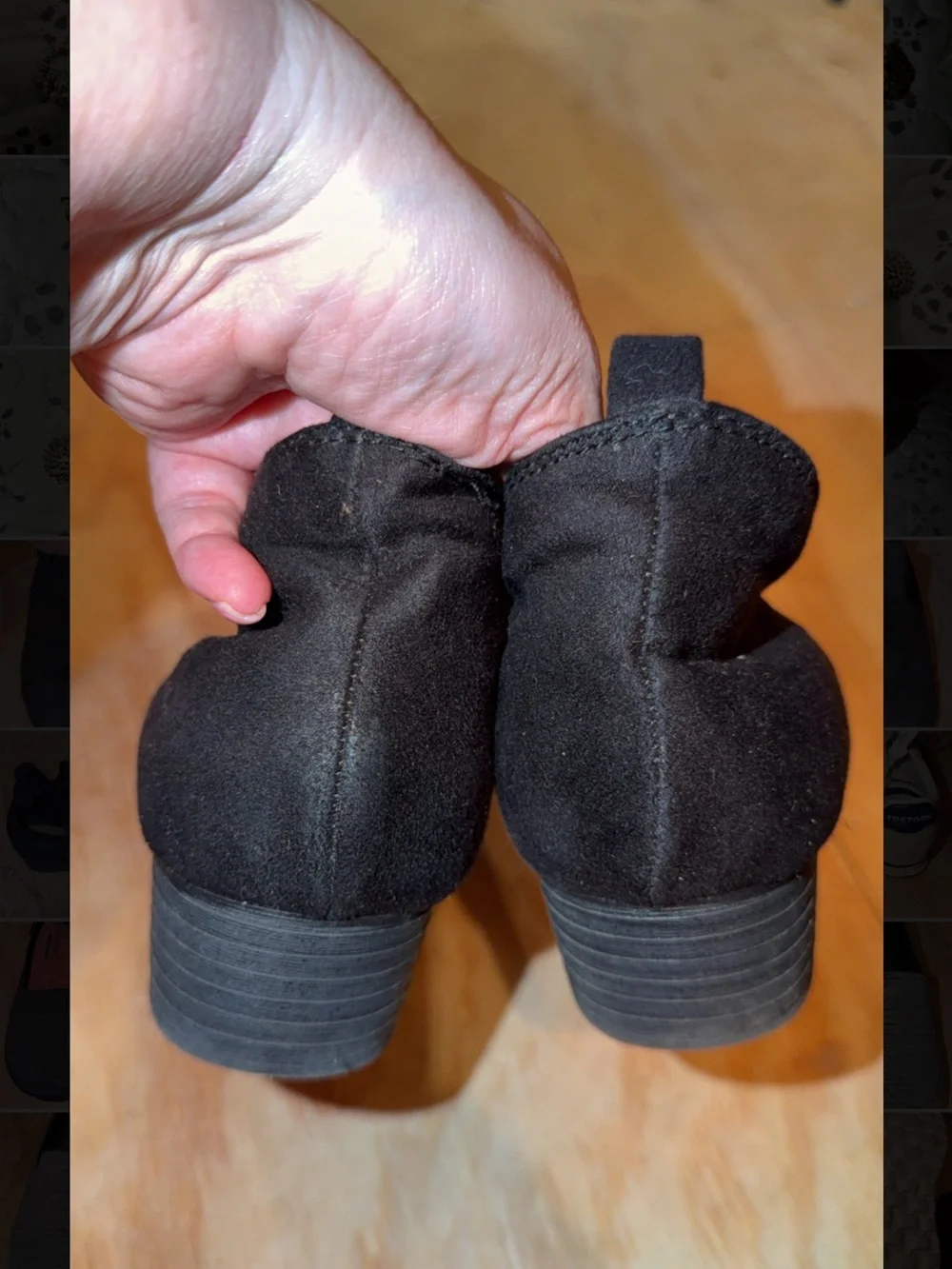Women’s Black Suede Ankle Boots - Size 8.5